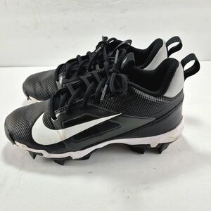 Nike Alpha Menace 4 Shark Youth Football Cleats - Black/White - Size 3.5Y